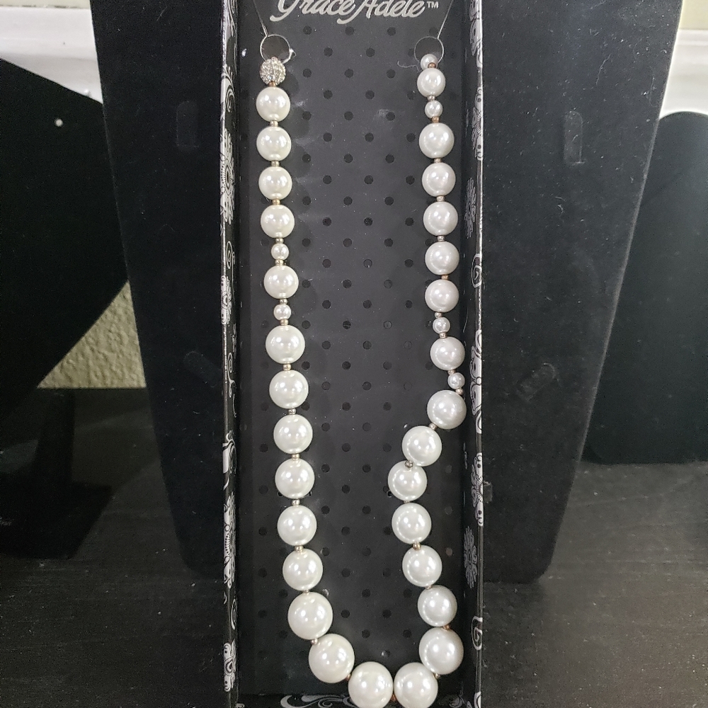 Grace Adele Cream Pearl Strand Necklace